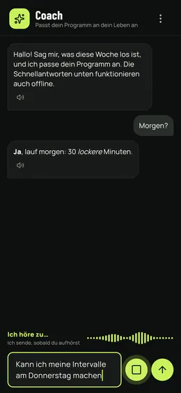 Laut mit dem Coach sprechen