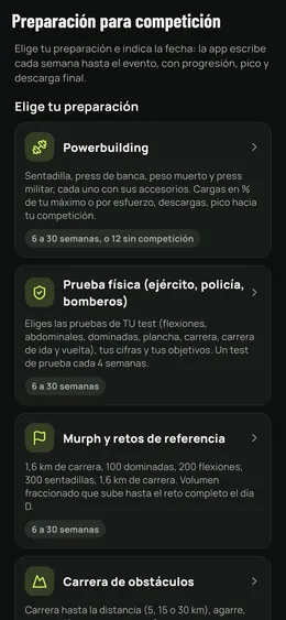 Elegir la preparación