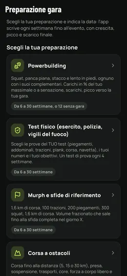 La scelta della preparazione
