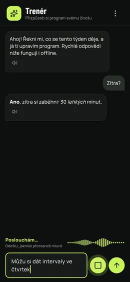 Mluvit s trenérem nahlas